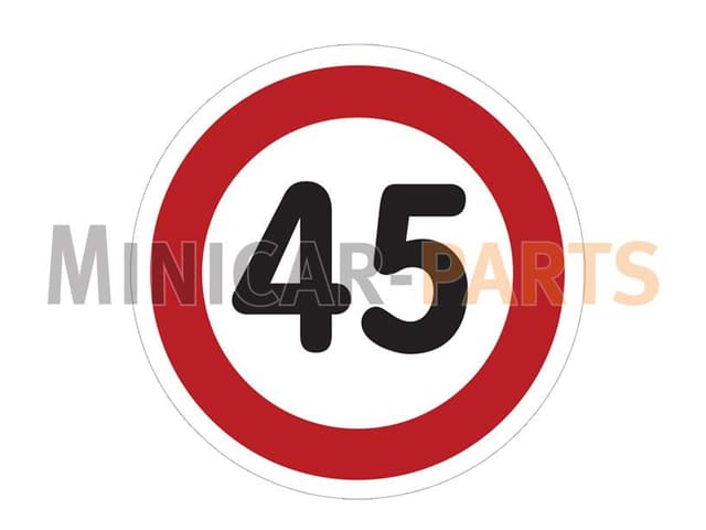 Autocollant 45 km diamètre 11 cm