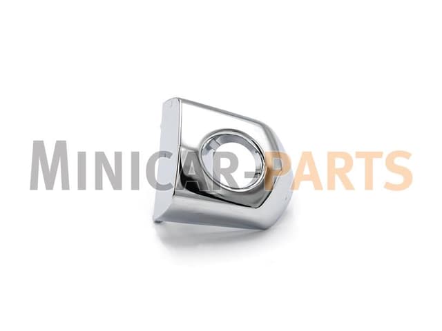 Pièce d'angle gauche poignée de porte Aixam (chrome)