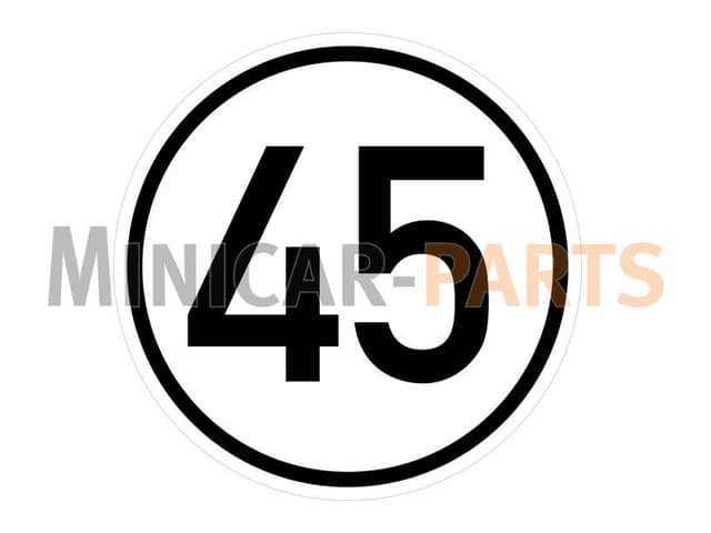 Autocollant 45 km diamètre (Ø 20 cm)