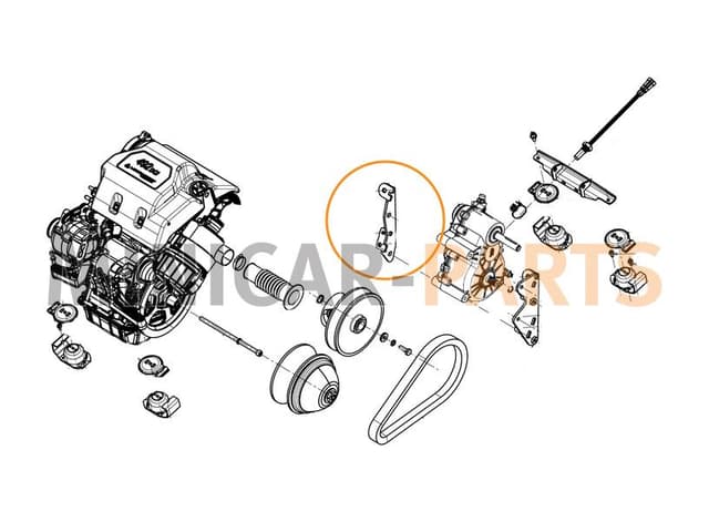 Support moteur boîte avant droit Ligier / Microcar / Dué